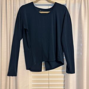 Athleta Blue Asymmetrical Blouse